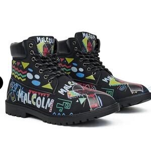 Malcolm X Reason Boots Mens Sizes 10.5 Streetwear Hi-Top Black